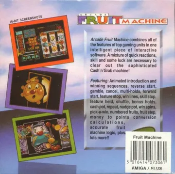 Arcade Fruit Machine box cover back